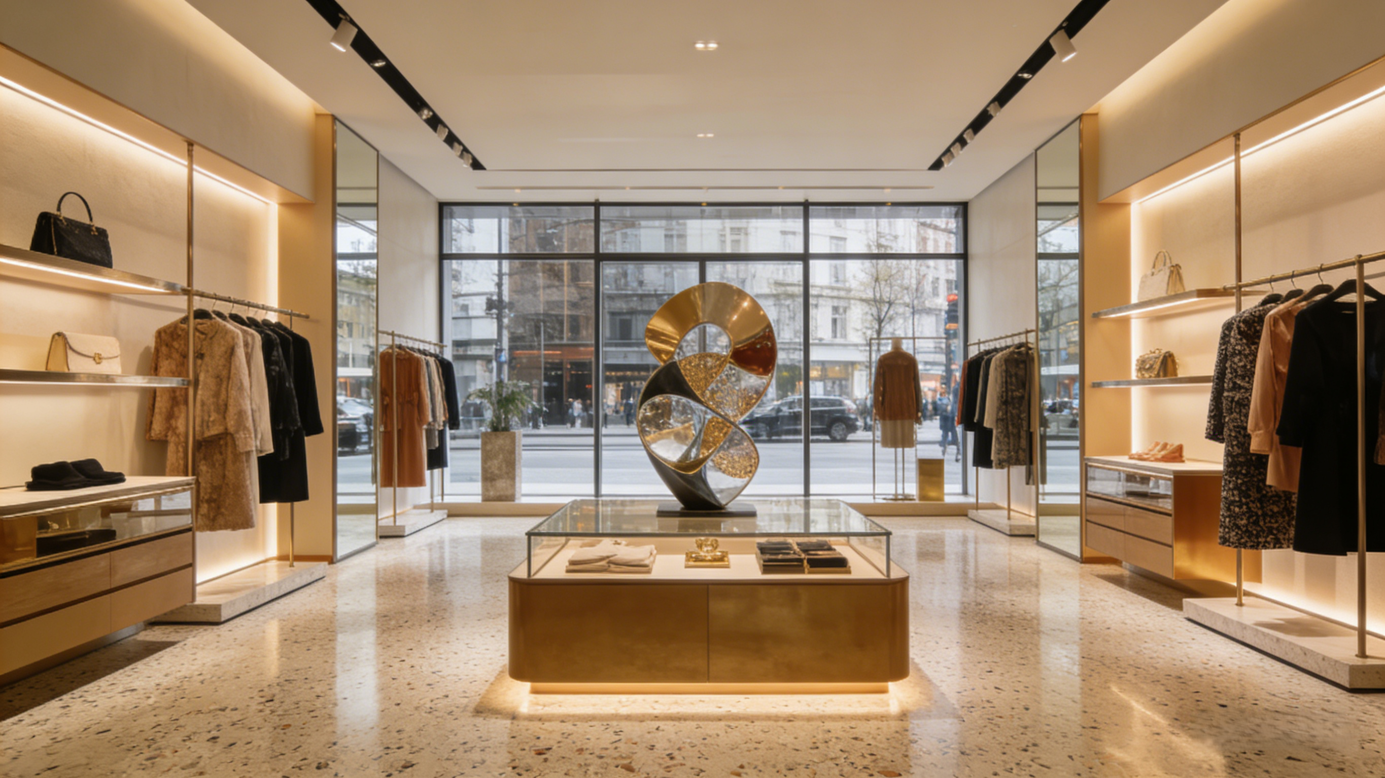 Modern office interior visualization created by AI generated commercial real estate images