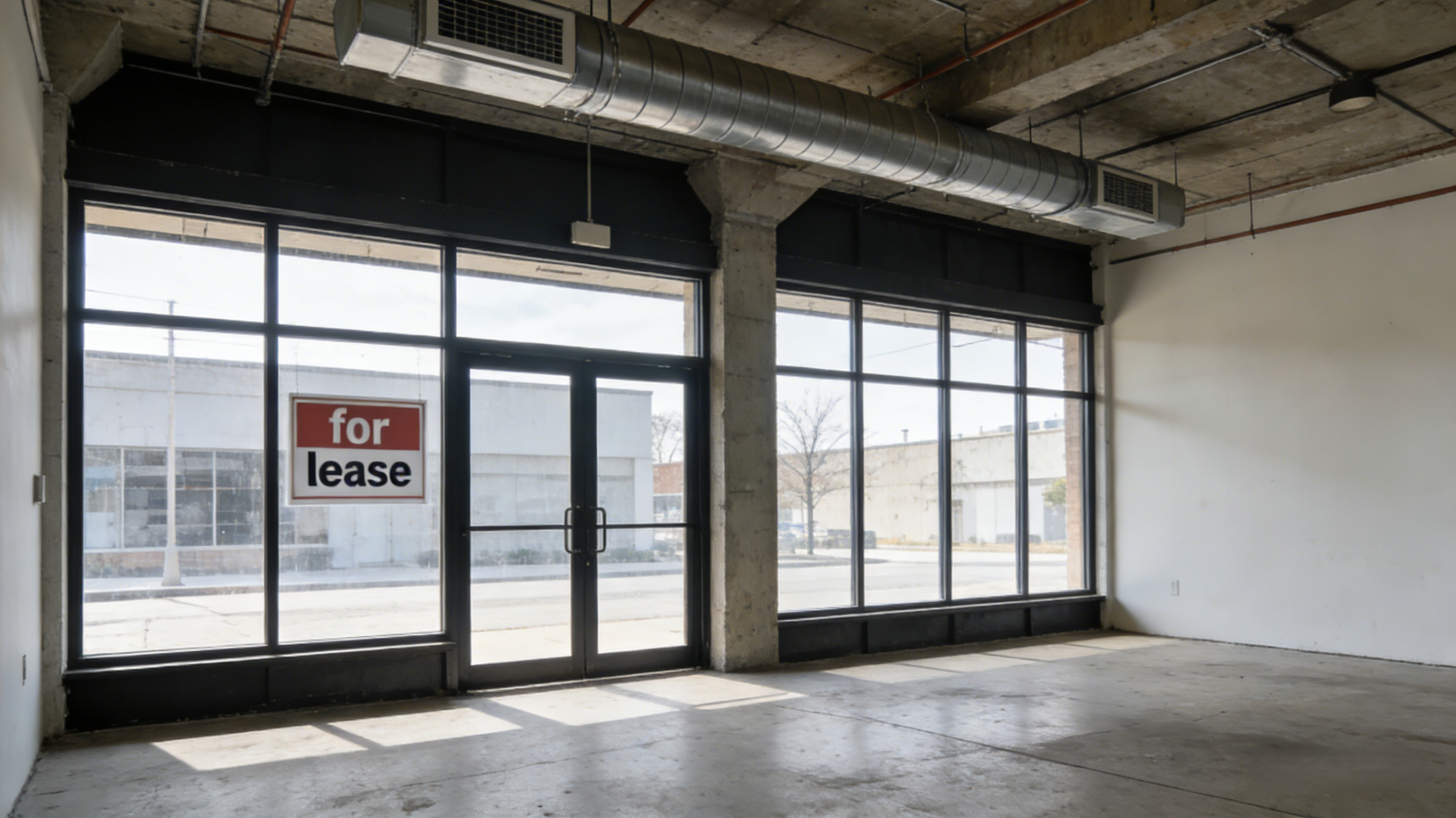 Original empty commercial office space before AI virtual staging